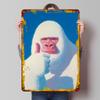 Weißer Gorilla Daumen Hoch Blechschild Poster Individuelle Wandkunst Vintage Retro Metallschilder für Gamer Dekoration Zimmer Wand Deko Decor