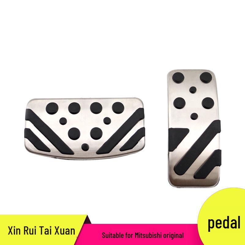 

Mitsubishi Non-Slip Throttle Brake Pedal Covers for Original Modification Aluminum Alloy + Hard Rubber