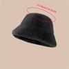 Princess style plush bucket hat,soft fluffy fabric sweet girlish cap,versatile warm headwear,atmospheric fashion accessory for  winter daily outfit