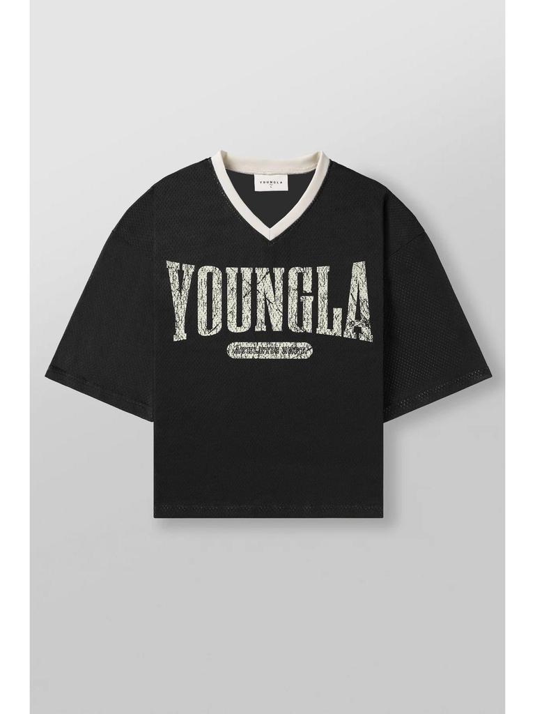 YOUNGLA Men's American Oversized Quick-Dry Mesh T-Shirt for Summer Sports & Fitness