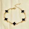 Four-Leaf Clover Bracelet: Elegant Women's Jewelry with a European and American Flair.