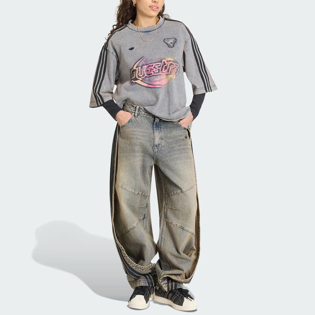adidas Originály ADILENIUM 5.0 BANANA OVERLAY JOGGERS Džíny Dámské KY5189