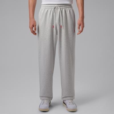Men's Jordan Brooklyn Knitted Sweatpants Men's Light Gray/Color/University Red Moderate