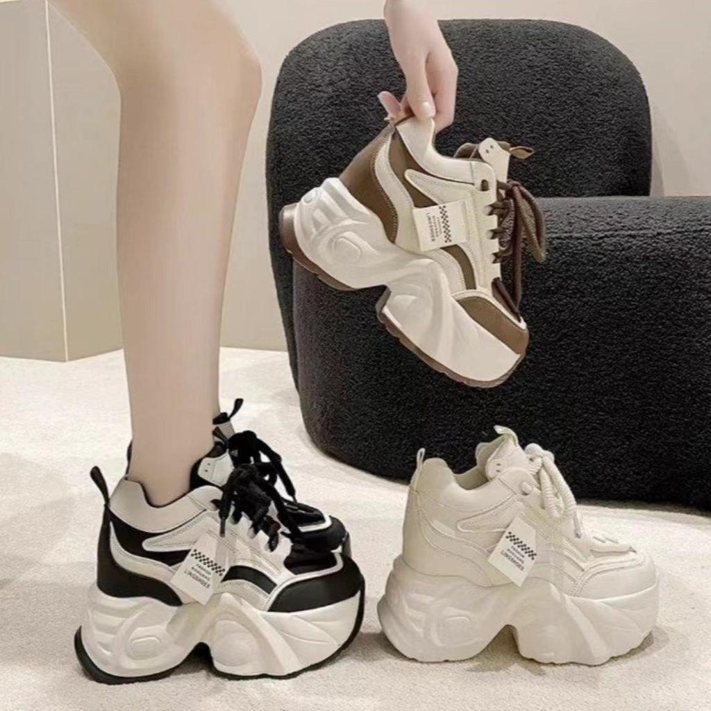 Small man thick-soled inner height increase dad shoes women's new velvet warm sports casual cotton shoes in autumn and winter 2025