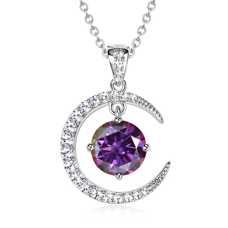Sterling Silver Moissanite Necklace for Women High-end Design Pendant Niche Smart Clavicle Chain Female Fine Jewelry