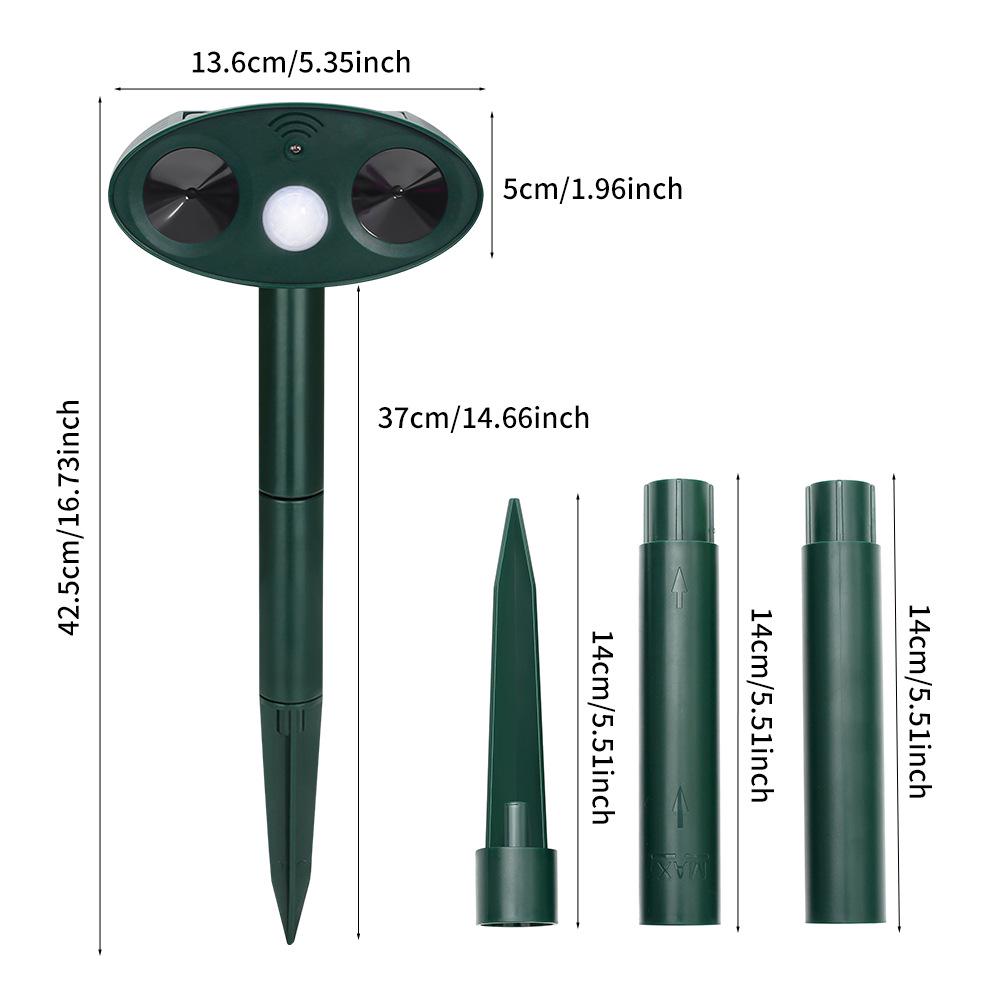 Solar Ultrasonic Animal Repeller with Infrared Sensor
