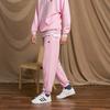 Adidas Logo Fleece Thick Loose Cuffed Knitted Sports Pants Unisex Pants Clear-Pink IV7611