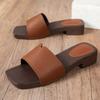Women's Summer Sandals Casual Open-toe Sandals Slanted-heel Sandals Barefoot Sandals