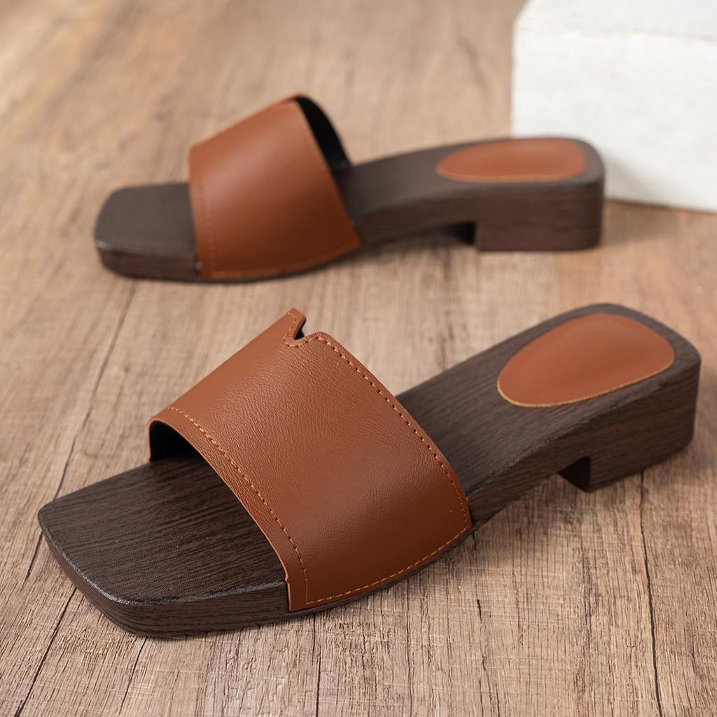 Women's Summer Sandals Casual Open-toe Sandals Slanted-heel Sandals Barefoot Sandals