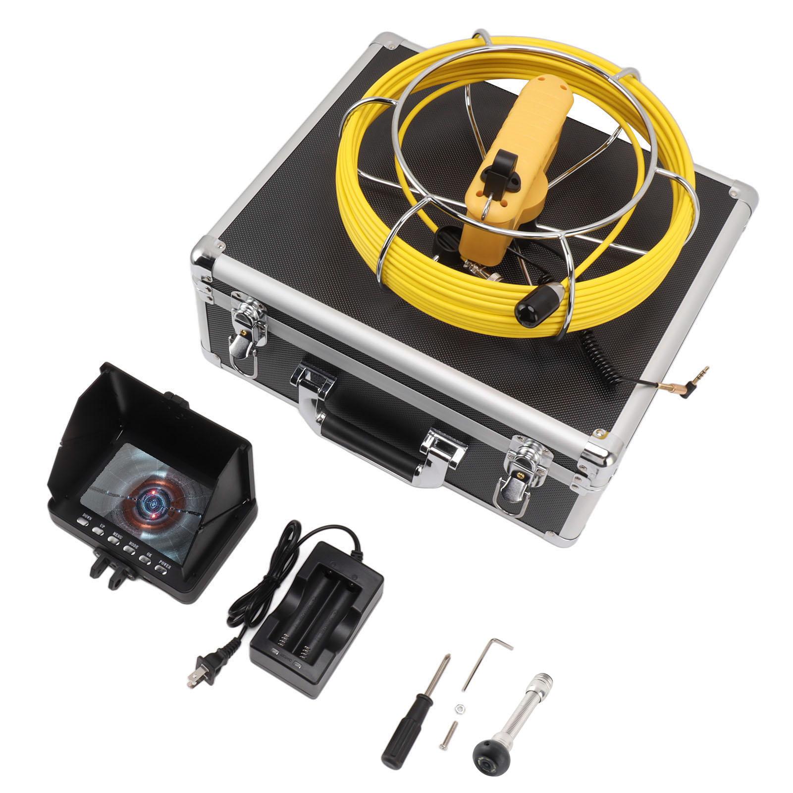 5in LCD Screen Sewer Camera IP68 Water Resistant Pipe Inspection Camera 32GB Memory Card