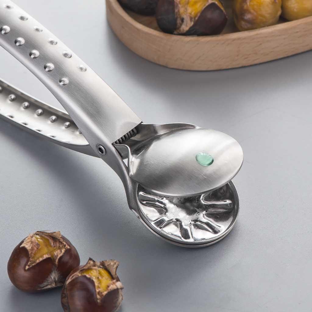 2-in-1 Schneller Kastanienclip Nussöffner Schaler Walnusszange Metallschneider