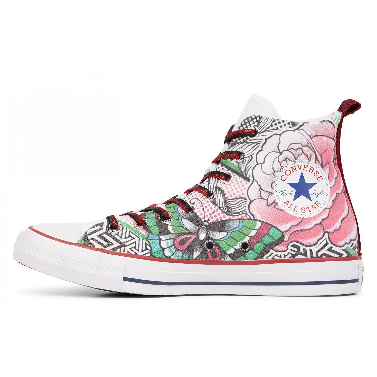 

Converse Chuck Taylor All Star High Top Skate Shoes Unisex Sneakers Pink Green 164520C 36
