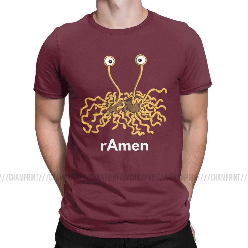 Men T Shirts Flying Spagetti Monsterism Monster Pastafarianism Skeptic Atheist Hipster Tee Shirt Fsm Religion Church