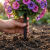 2pc Artificial Morning Glory Flower Garden Stakes with Realistic Plastic Leaves and Durable Ground Stakes for Outdoor Yard Patio Decoration
