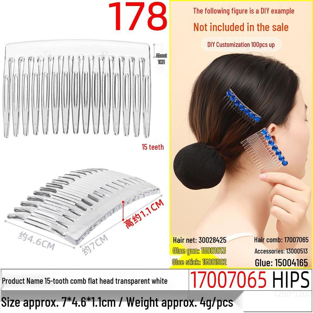29-Tooth Black DIY Hair Comb for Styling Bangs and Messy Hair Buns