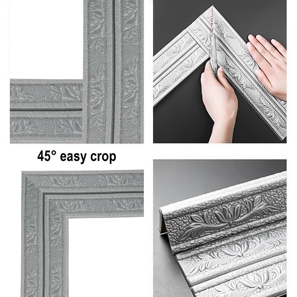 D Tiles DIY Sticker Decoration Skirting Sticker Waterproof Corner DIY Decoration