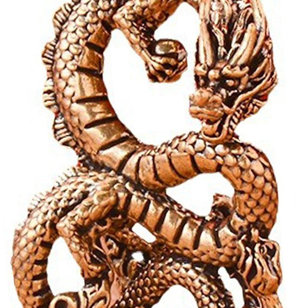 Brass Dragon Figurine Animal Figurine Holding Bead Crafts Wedding Gift Art Decor for Book Shelf Cabinet Hotel Tabletop Home