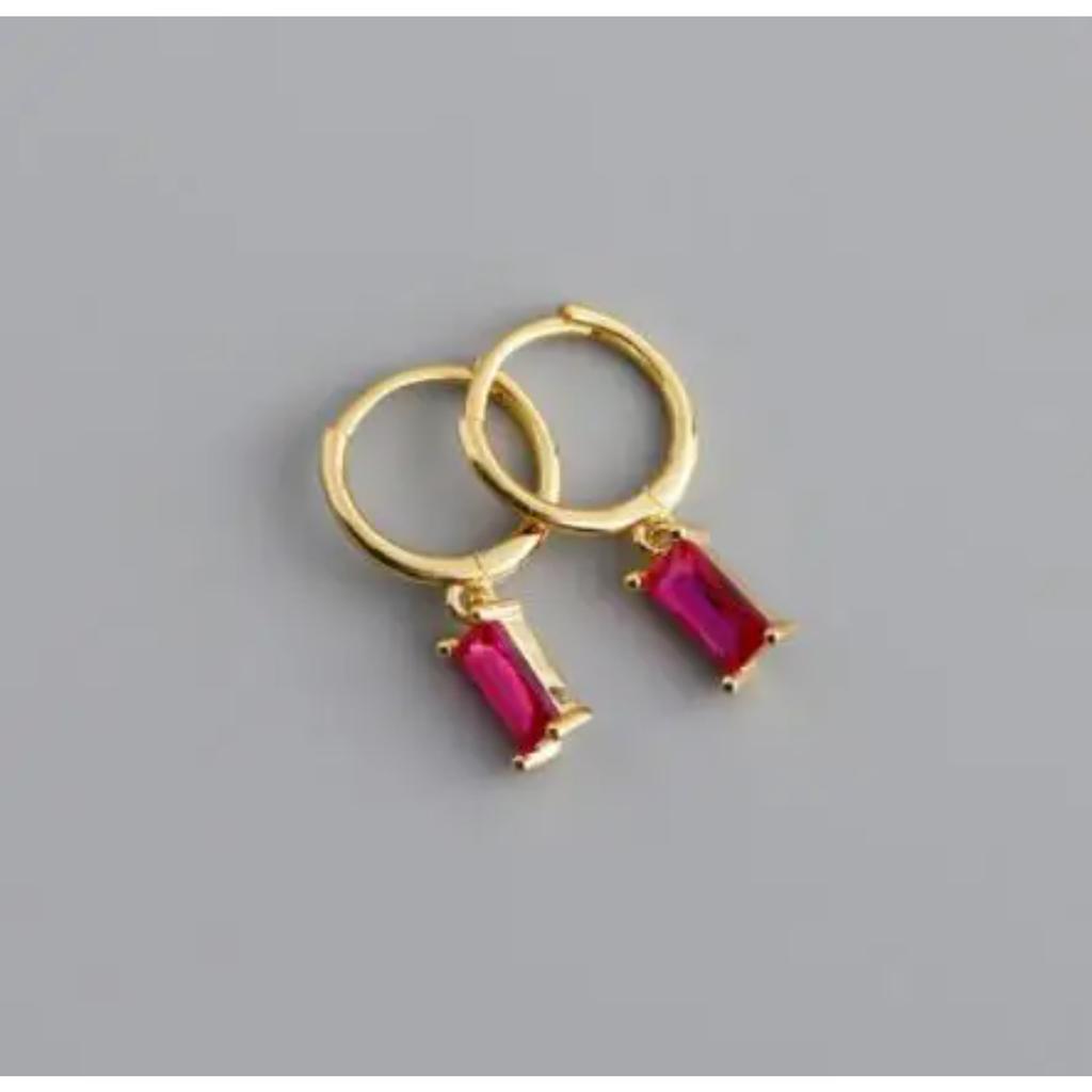 Stainless Steel Cubic Zirconia Hoop Earrings for Women Small Pendant Cartilage Helix Tragus Earring Piercing Jewelry