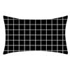 Rectangular Pillowcase Sofa Decorative Pillow Geometric Print Cushion Cover Simple Style Black and White