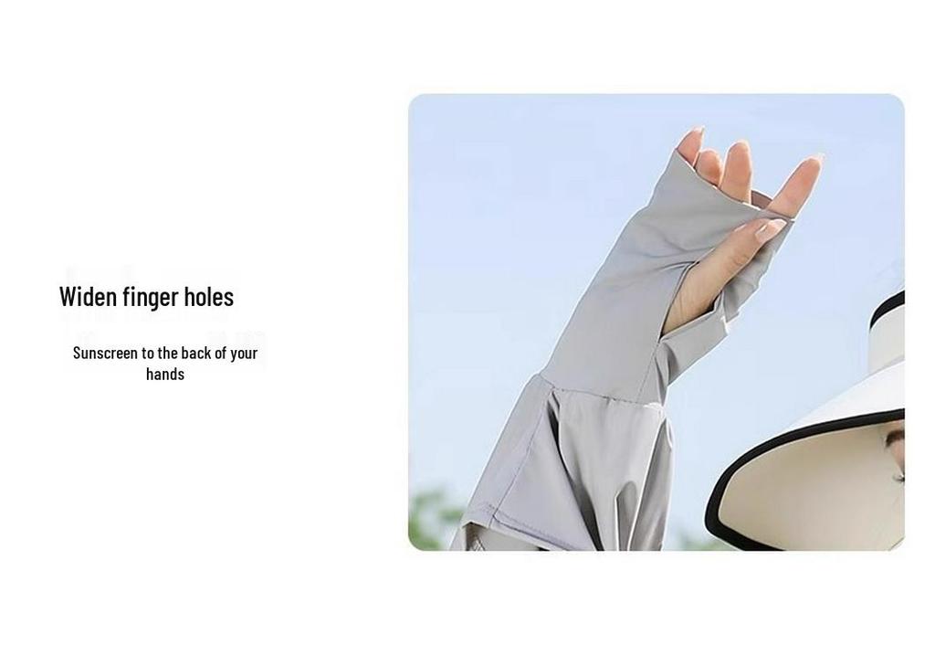 Women's Summer Sunshade Ice Silk Shawl Cape with Breathable Loose Sleeves