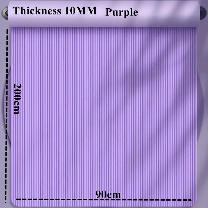 200/185×80/90Cmyoga Mat Travel Fitness Exercise 10Mm Thicknesses For Yoga Pilates Floor Workouts Thicken Widen Moisture-Proof