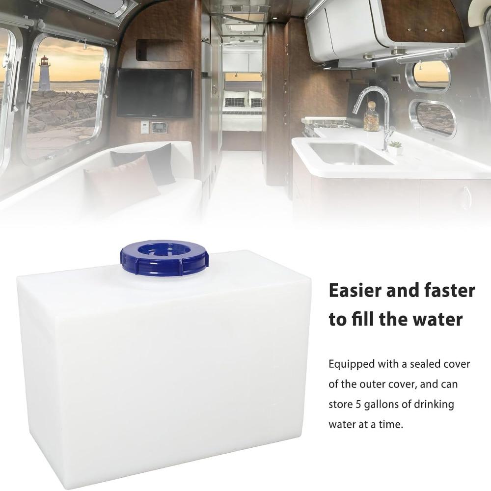 PE RV Water Container 100mm Inlet Diameter Water Storage Tank Durable Water Holding Tank  For RVs