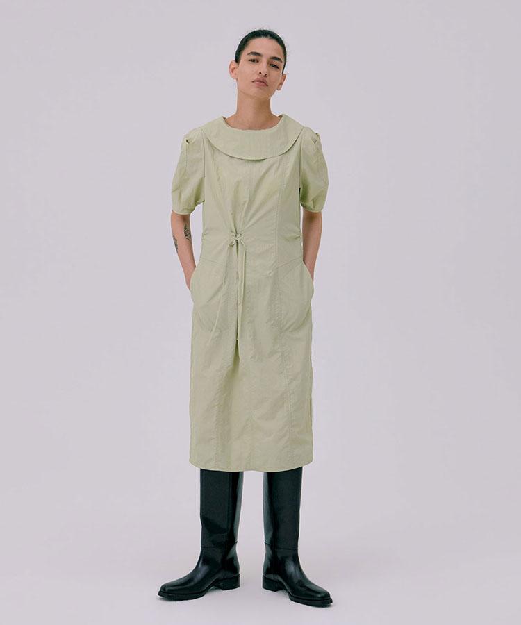 Bundercammer Puff Sleeve Dress_Light Khaki