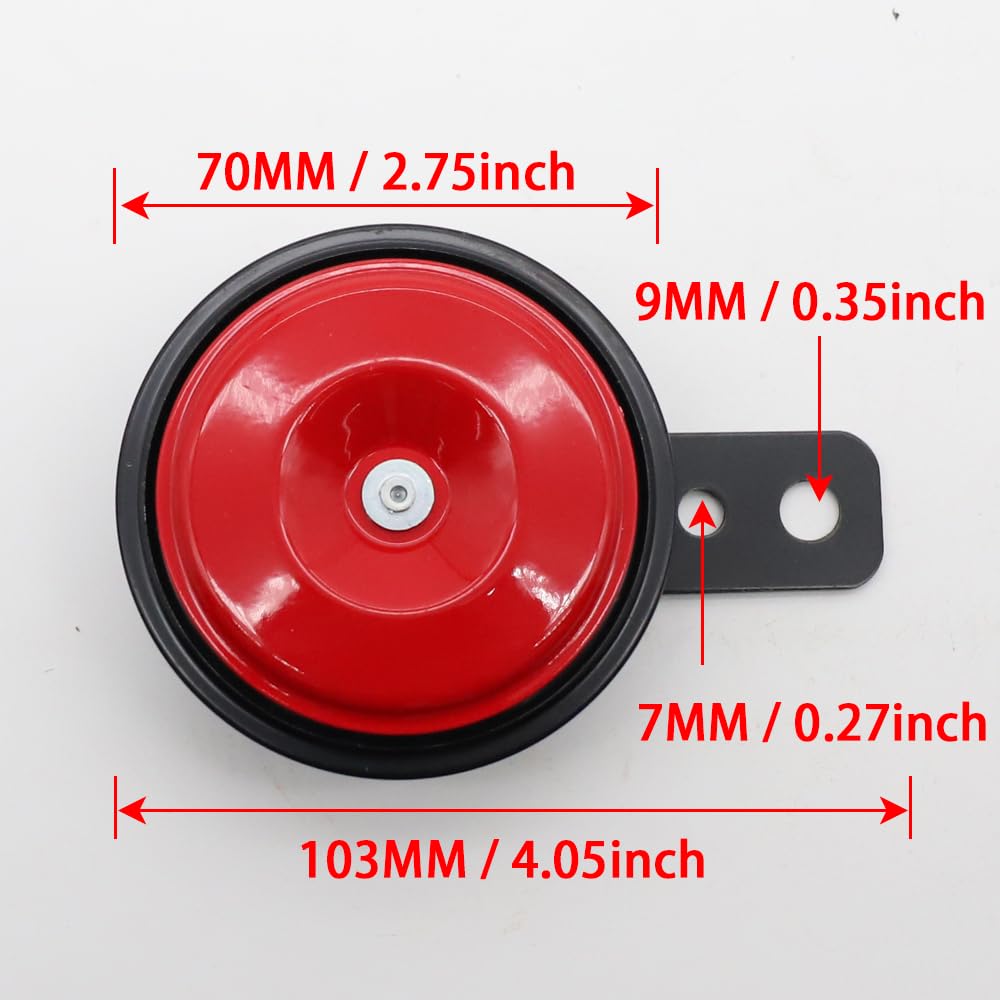 LVEE DL80 Series 70mm Universal Motorcycle Electric Horn Waterproof IPX7 Round Loud Speaker