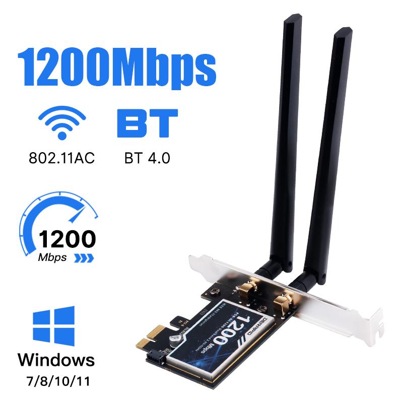 

Картка PCI-E WiFi Bluetooth 1200 Мбіт/с - Дводіапазонний мережевий адаптер для настільного ПК Windows