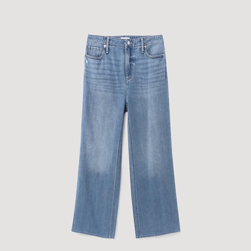 OVVOVV Women's Italian Cotton Wide-Leg Jeans