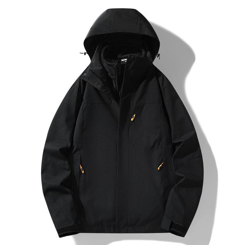 Unisex Windproof & Waterproof 3-in-1 Jacket with Detachable Fleece Liner for Mountaineering