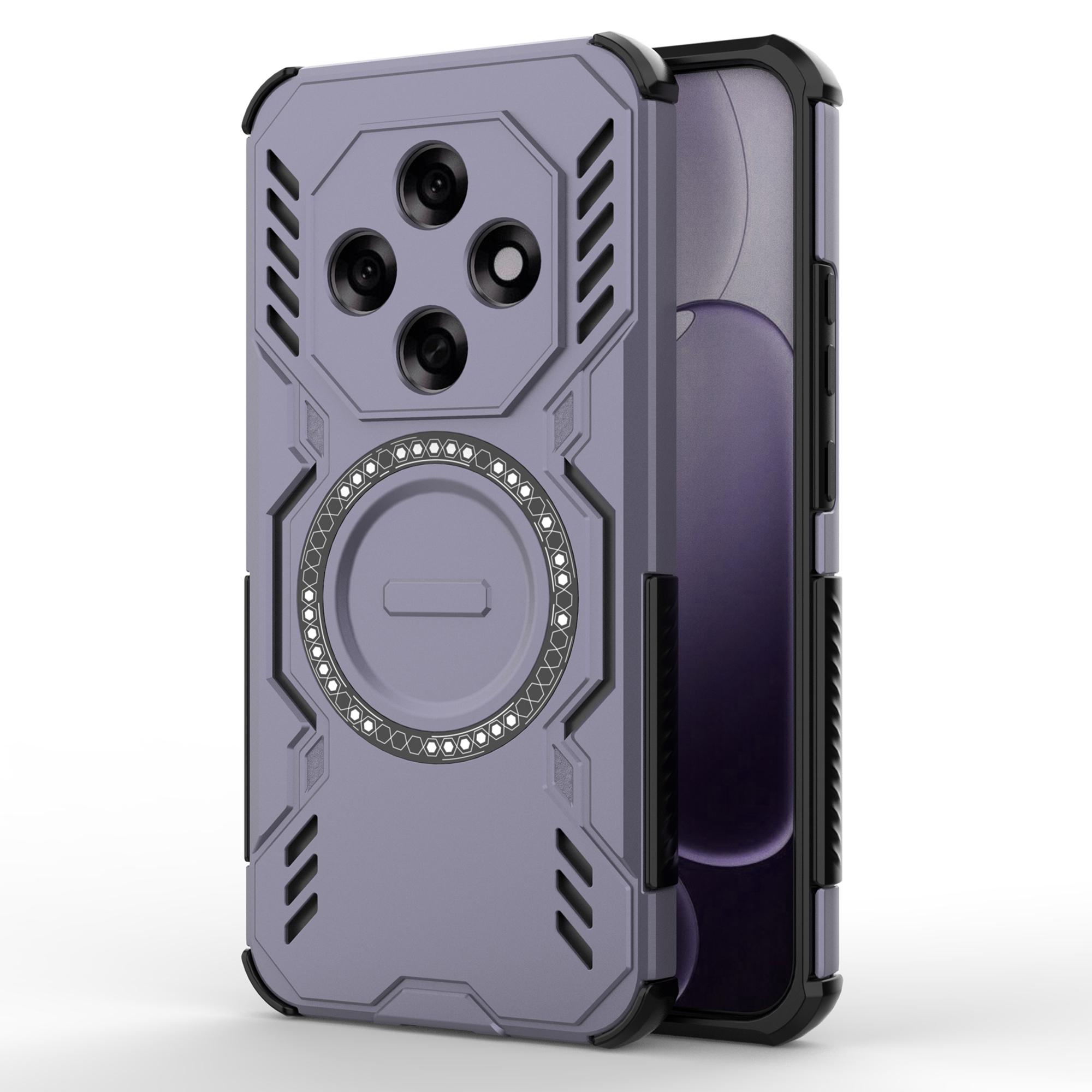 

For Oppo F31 Pro 5G Magnetic Case Butterfly Armor Hollow Heat Dissipation PC + TPU Phone Cover