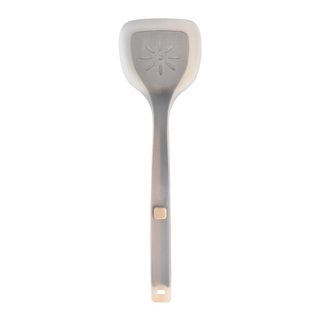 Silicone Slotted Spatula Stir Fry Multi Functional Silicone Turner for Kitchen Semi Translucent