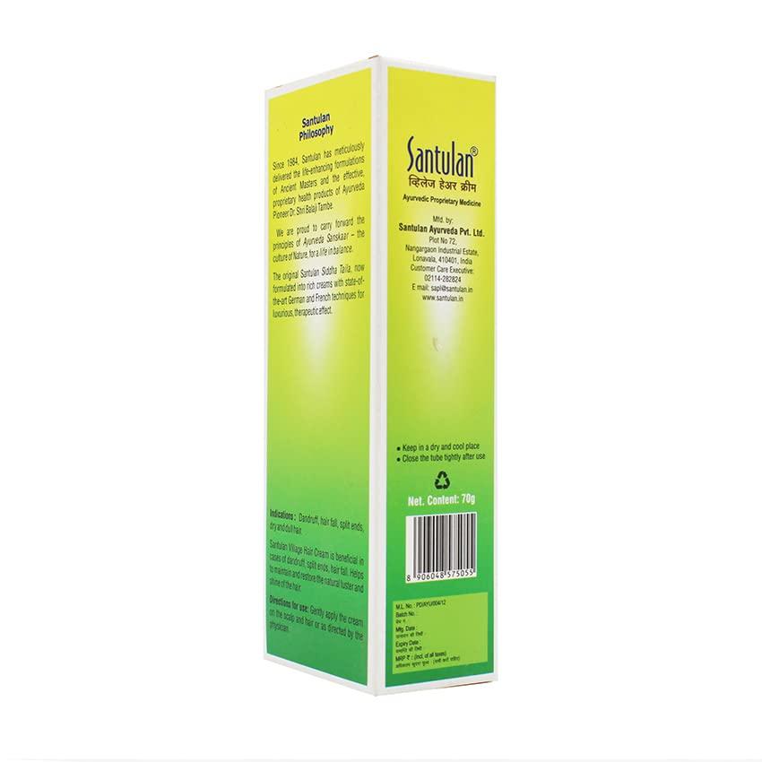 Santulan Ayurveda, Village Hair Cream-70GM Each, (Pack Of 2), Cream For Hair Care and Get Golden Oldie Herbs®, Sukanthi Pills-1gm
