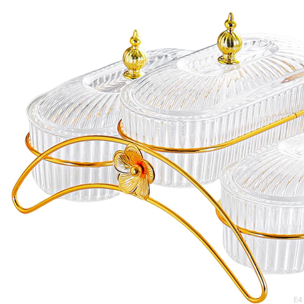 Dried Fruit Dish Appetizer Food Serving Tray with Lid Storage Container Snack Dishes for