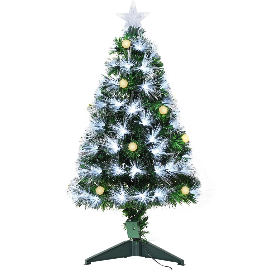 90Cm Artificial Christmas Tree with Built-in Lights and 90 Branches
