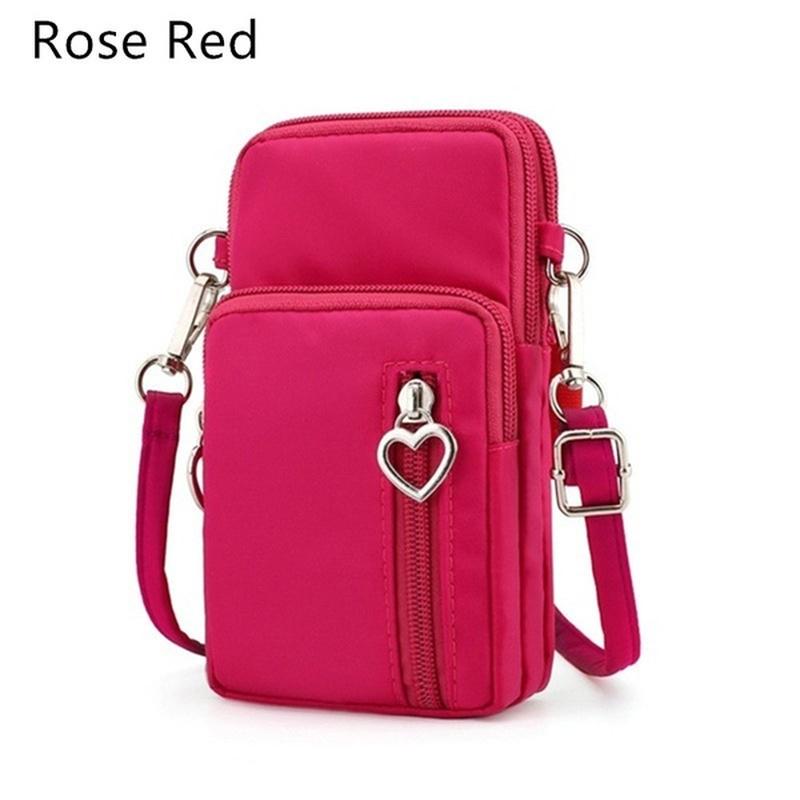 Women Nylon Shoulder Bag Wallet Phone Bag Mini Crossbody Messenger Bag Travel Passport Purse