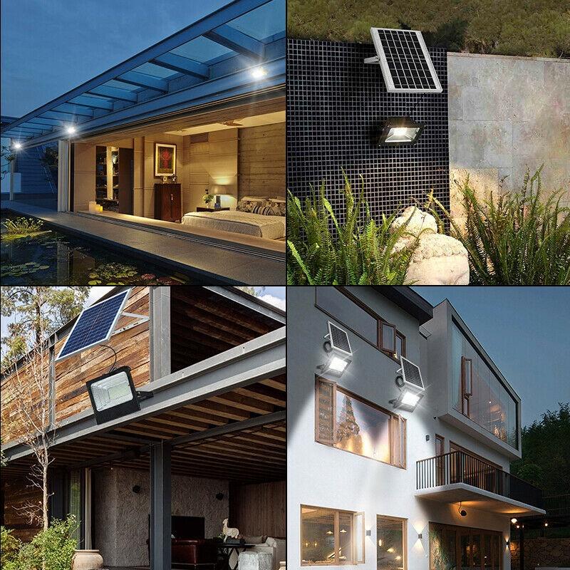 6V LED Solar Floodlight Portable Spotlight Outdoor Garden Light Waterproof Wall Lamp 200W with Remote Control 129PCS