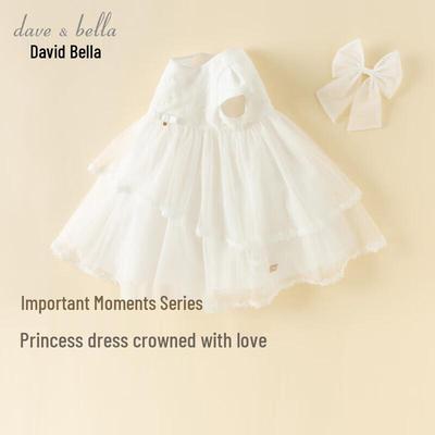 DAVE & BELLA Sommerkleid für Mädchen mit Blumenmuster und Prinzessinnen-Stil