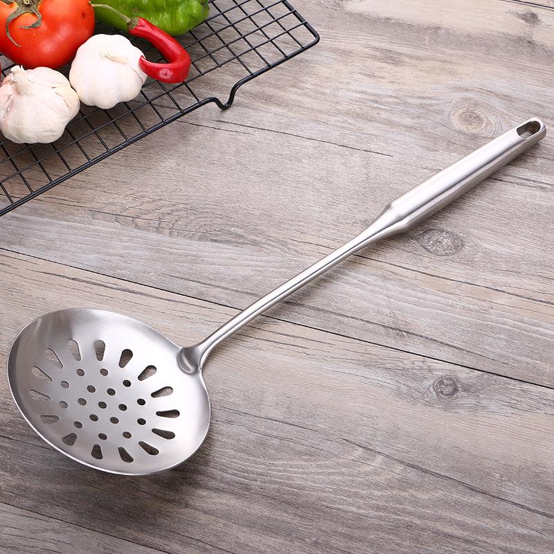 316 Stainless Steel Kitchen Utensil Set, 6 Pcs Cooking Tools Including Wok Spatula & Skimmer for Home Restaurant Use