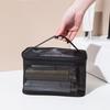 Cosmetic Case Mesh Cosmetic Bags Zipper Toiletries Organizer Handbag Cosmetic Storage Bag  Outdoor