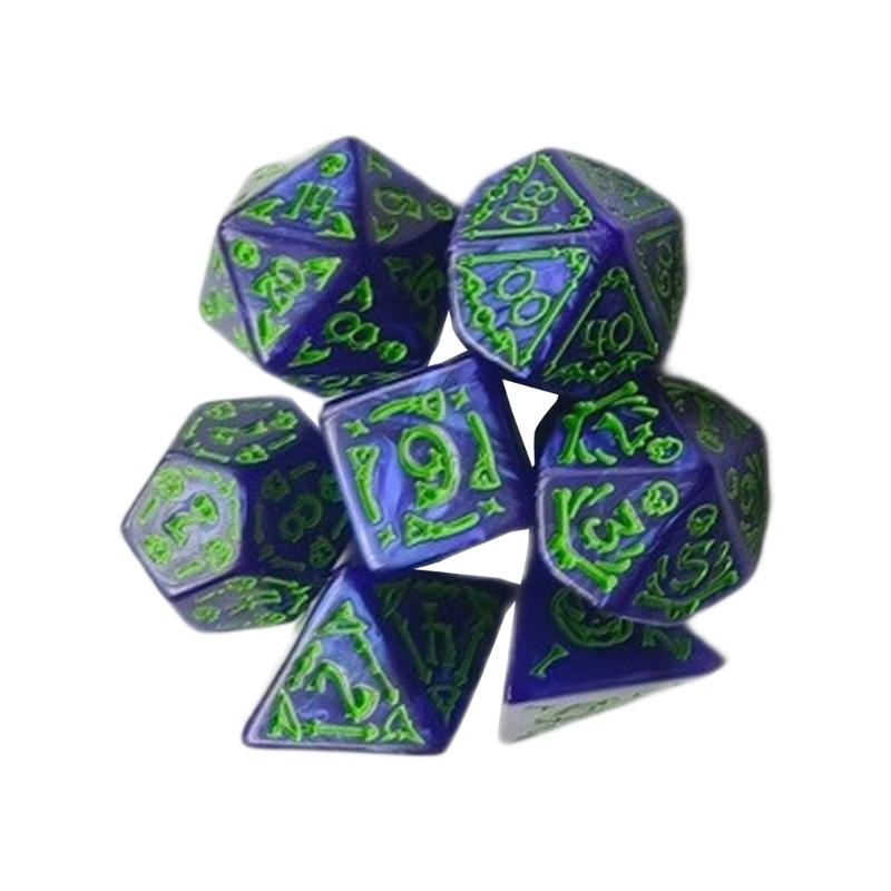 7Pcs Desktop Entertainment Acrylic Different Number of Face Dices Educational Digital Number Dices Various Shape Dices