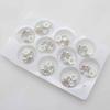 LKERAN 10pcs New DIY Decoration Buttons Metal Button Wedding Dress Accessories for 18 * 12mm