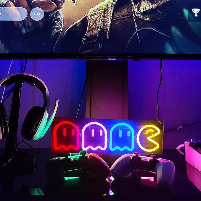 Neon Ghost LED Halloween Decorative Lamp - Luminous Silhouette Light
