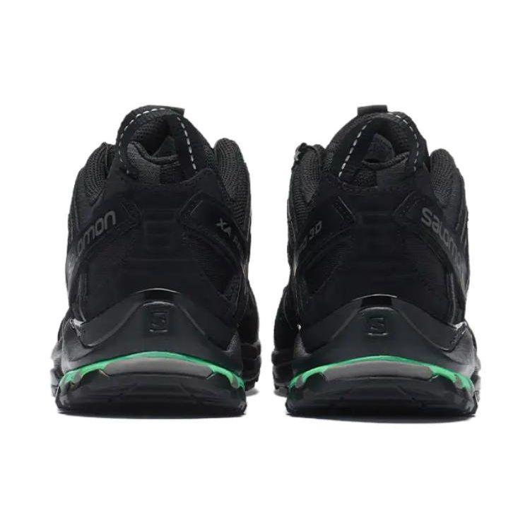 SALOMON XA Pro 3D Suede Comfortable Durable Low Top Outdoor Functional Shoes Unisex Shoes Black Green 474783