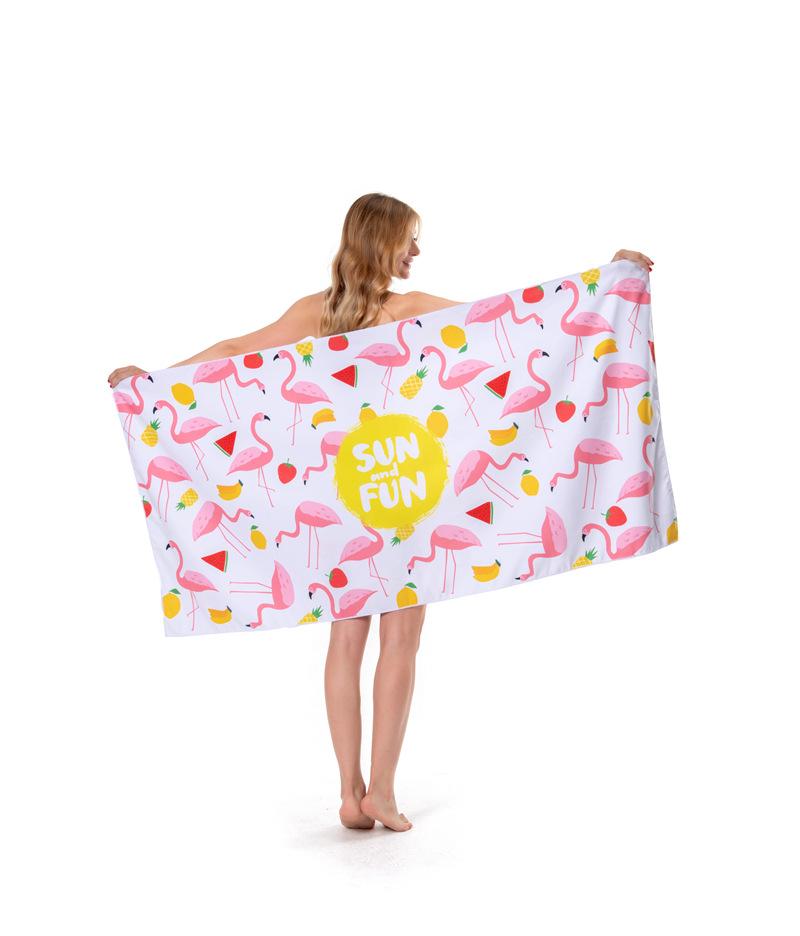 Microfiber Double-sided Velvet Beach Towel, Quick-drying, Non-stick Sand Swimming Beach Towel