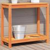 VidaXL Potting Table with Shelf, Planting Table with Storage, Potting Bench, Plant Table, Brown Wax 844629