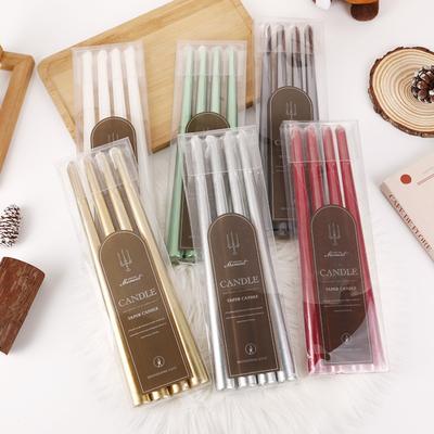 4pcs 30cm/11.81in New Taper Candle Soy Wax Smokeless Candles Suitable for Weddings, Homes, Parties, Churches, and Prayers