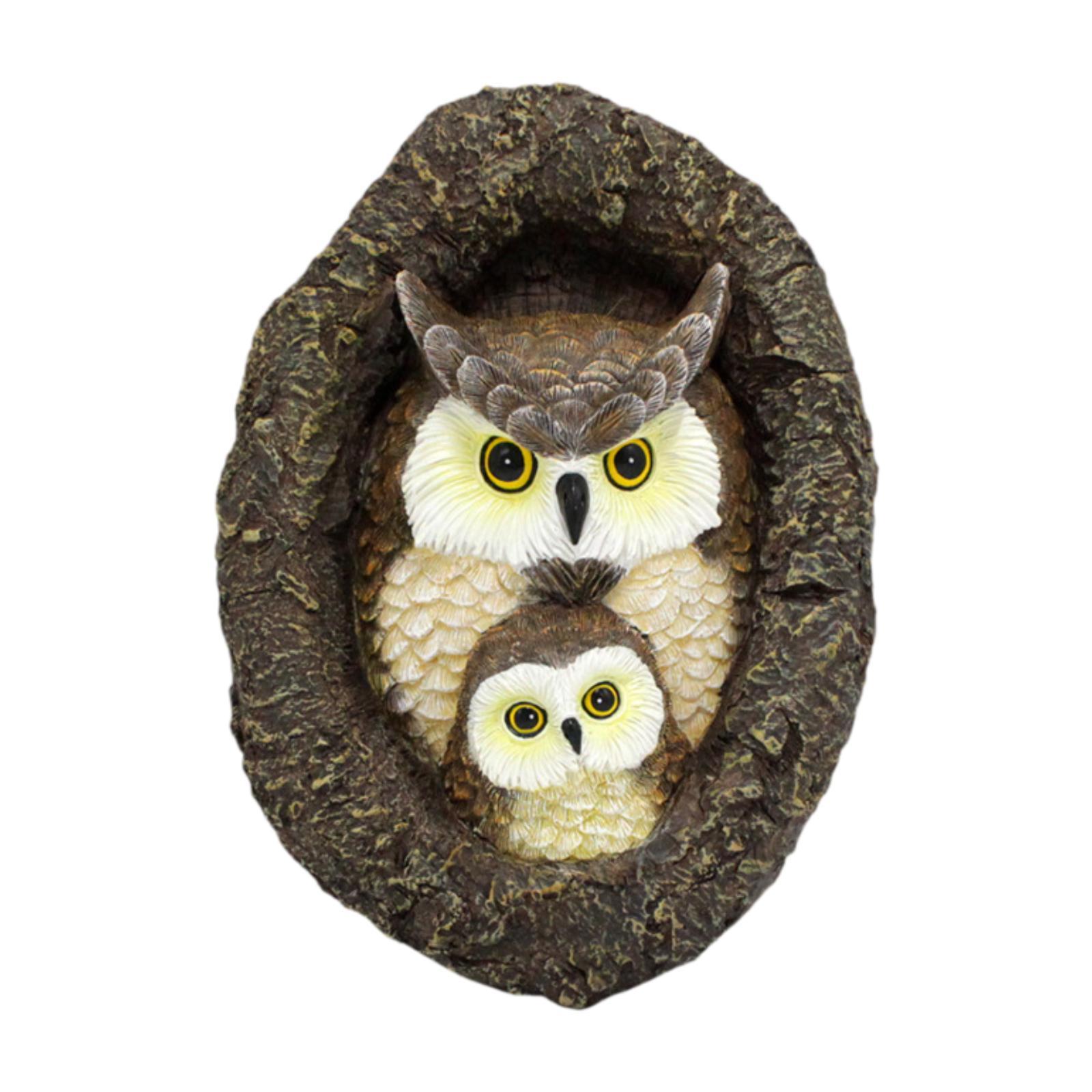 

Owl Face Tree Hugger Ornament Garden Decoration Tree Face Decor Whimsical Mom and Baby Owl Garden Statues Vivid Appearance різнокольоровий