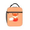 Cute Fox Lunch Bag For Adult  Print Lunch Box Fun Picnic Cooler Bag Portable Oxford Thermal Tote Handbags